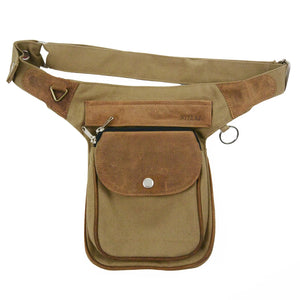 Nijens Gassi-Tasche Leder Vintage Sandbraun Hundefreunde NJ-Hannover 3011