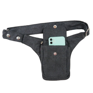 Nijens Bauchtasche S-XXXL Stoff Jeans Charcoal