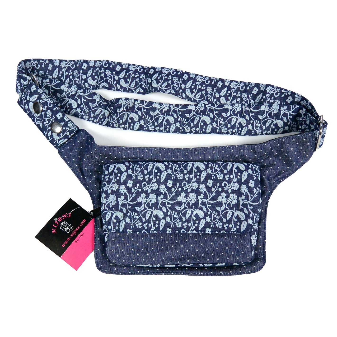 Gürteltasche Nijens New Denim Blaue Blumen