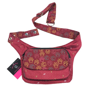 Rote Bauchtasche für Hundefreunde Nijens
