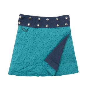 Kinderrock Wenderock Wickelrock Baumwolle in Blau Nijens Shop