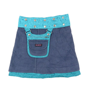 Kinderrock Wenderock Wickelrock Kordsamt in Blau Nijens