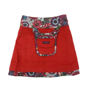 Wenderock aus Kordsamt in Rot für Mädchen Nijens