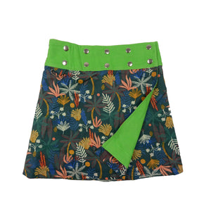 Kinderrock Grün Stoff Kordsamt Bio Baumwolle Nijens