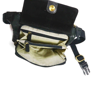 Nijens Bag Pouch Leder Flaschengrün