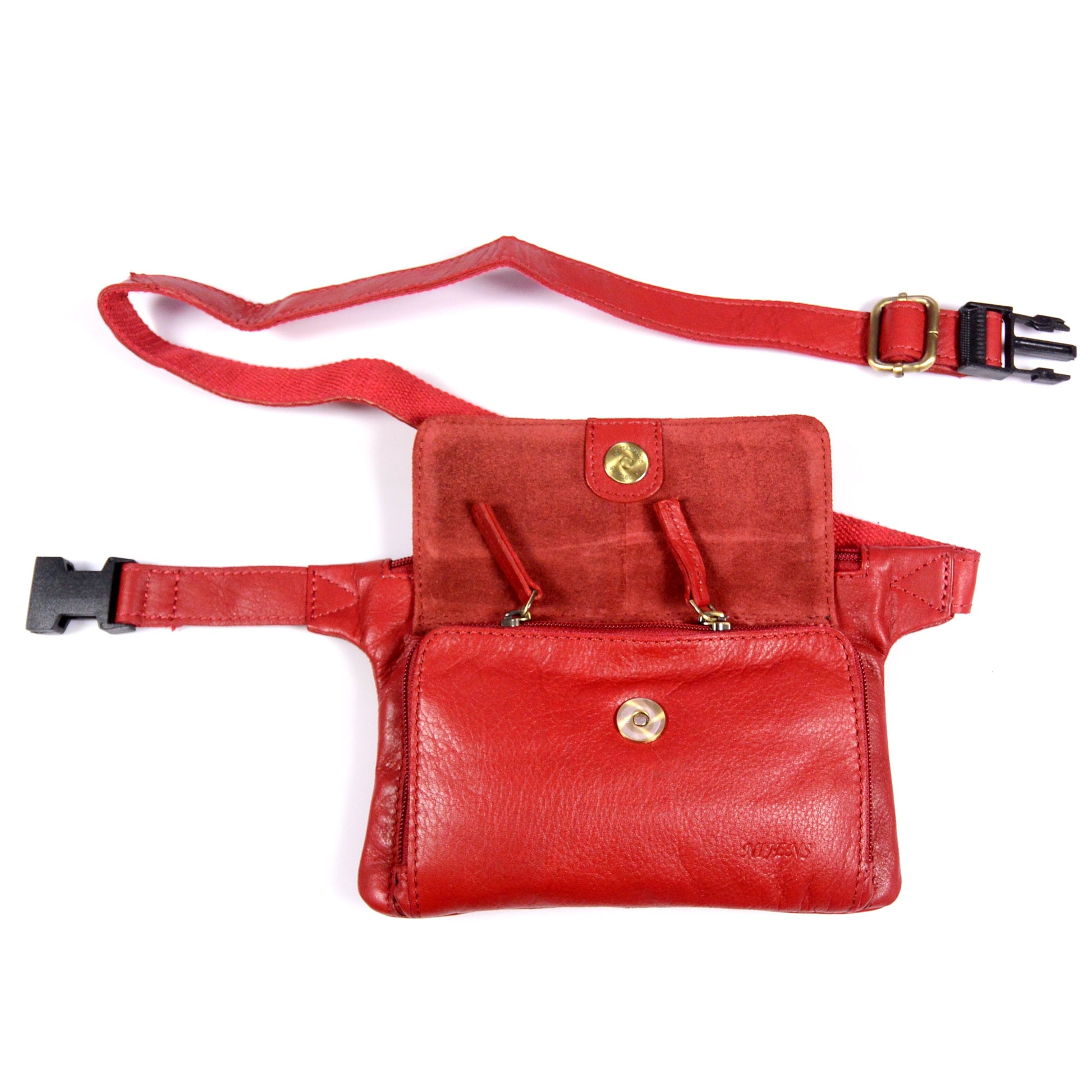 Hip Bag Nijens leather red for woman