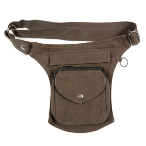 Gassi-Tasche S-XXXL für Hundebesitzer Man&Unisex Canvas Braun