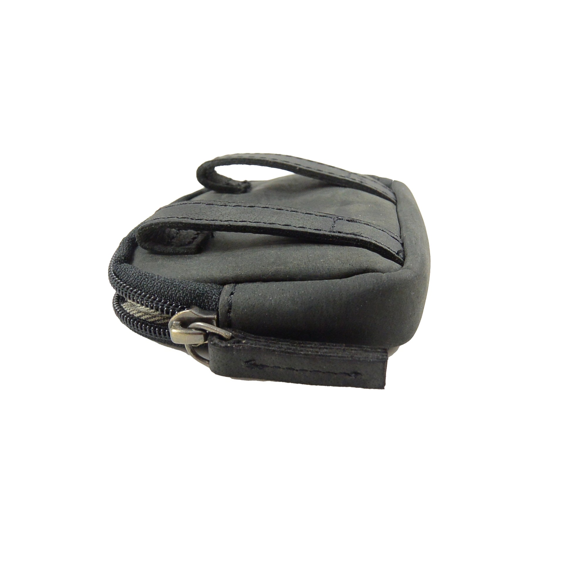 Nijens Kleine Beuteltasche Leder Charcoal mit Schlaufen