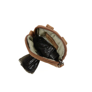 Nijens Kleine Beuteltasche Leder TAN mit Gürtelschlaufen, Öse und Ring 2