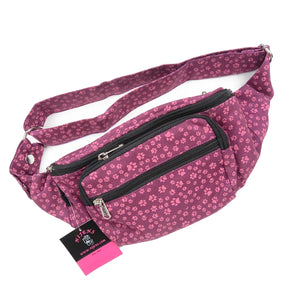 Nijens Gassi-Tasche für Hundetraining Bum-Bag Magenta Pfoten