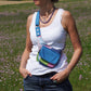 Nijens Handy Hüfttasche mit Blumenmuster Hellblau