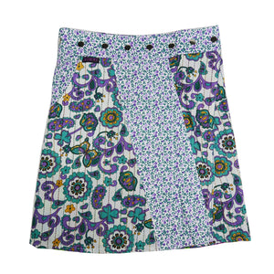 Nijens Sommerrock Damen Wickelrock aus Stoff Lila 3