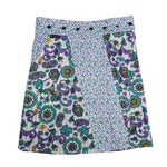 Nijens Sommerrock Damen Wickelrock aus Stoff Lila 3