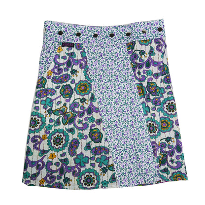 Nijens Sommerrock Damen Wickelrock aus Stoff Lila 3