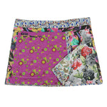 Nijens Minirock Damen Sommerrock aus Baumwolle mit Blumenmuster Rosa