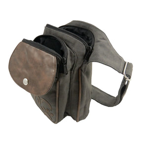 Nijens Leckerlibeutel S-XXXL für Hunde Tasche Anthrazit mit Kunstleder Pfote & Herz 2022