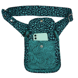 Nijens Gassi-Tasche Futtertasche Pfotenabdruck Teal