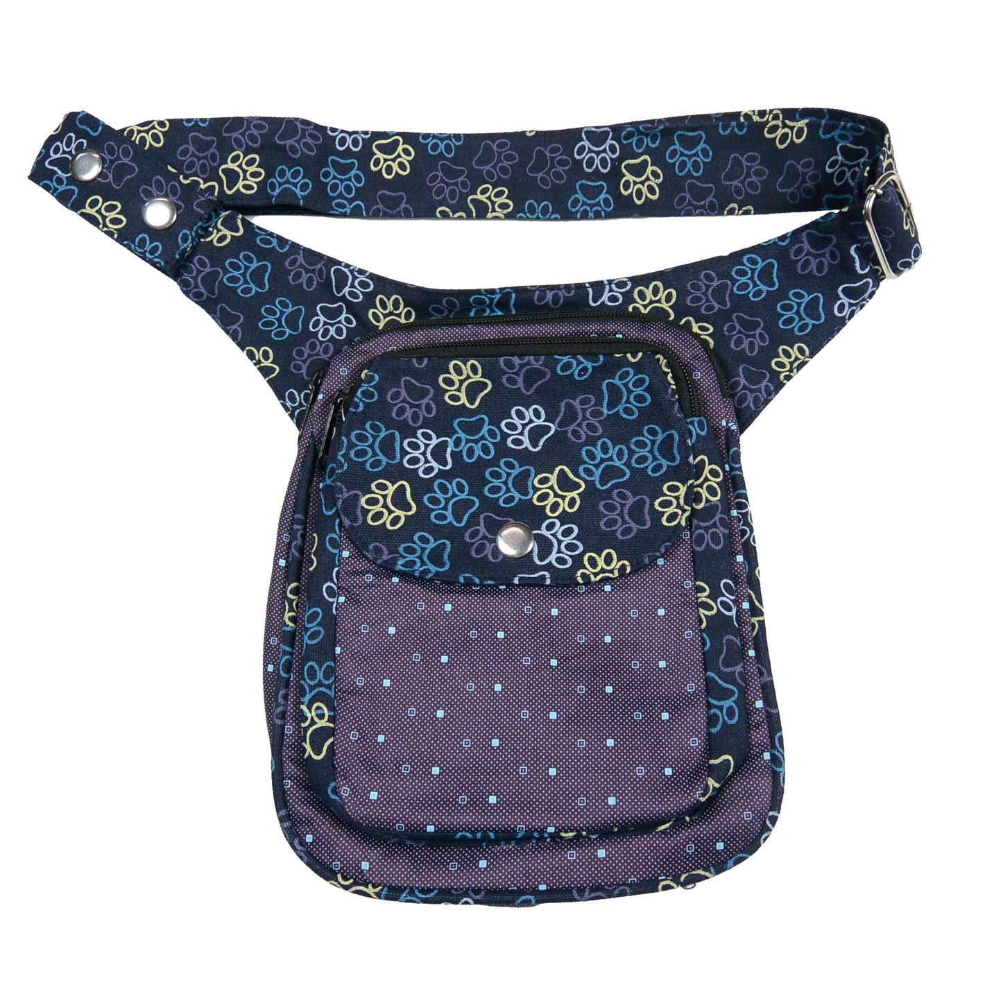 Dog Walking Bag fabric fanny pack dog paws motif Freiburg ND 746