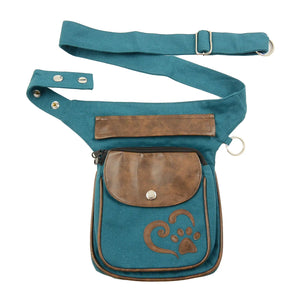 Nijens Gassi-Tasche S-XXXL mit Kunstlederapplikation "Hundeliebe" Pfote im Herz Hannover