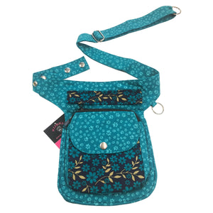 Nijens Gassi-Tasche Hundetasche Hannover 738 Pfoten Cyan Flowers