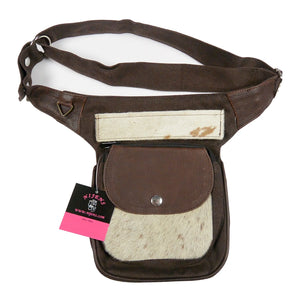 Nijens Gassi-Tasche Leder S-XXXL Vintage Kuhfell für Hundebesitzer