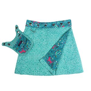 Nijens Kinderrock schöner Baumwollrock türkis-blau