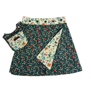 Nijens Kinderrock Mini Baumwollrock Grün