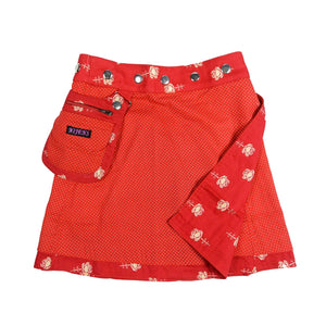 Nijens Kinderrock Baumwollrock Rote Rosen Wenderock