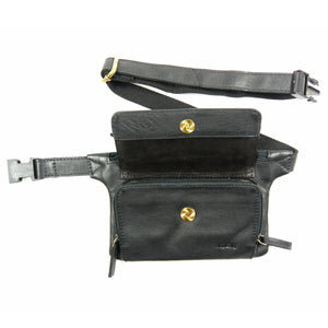 Nijens Leder Bauchtasche in Schwarz Pouch Unisex