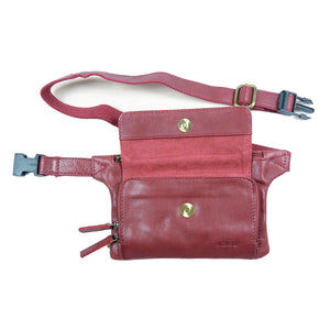 Nijens Bauchtasche Damen Leder in Rot