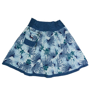 Nijens Damen One Size Wenderock mit Gummibund aus Bio-Baumwolle Blau