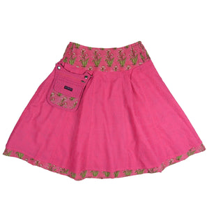 Nijens Damen One Size Wenderock mit Gummibund aus Bio-Baumwolle Rosa