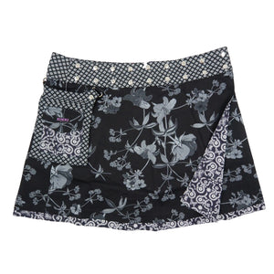 Nijens Wenderock XL aus Stoff-Baumwolle mit Floralen Motiven in Schwarz