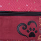 Nijens Gassi-Umhängetasche Futtertasche aus Stoff (Pfoten Motiv in Rot) mit Leckerlifach für Hund 5