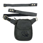 Gassi-Tasche Leder Charcoal Pfote mit Herz S-XXXL für Hunde Nijens 8