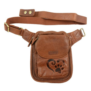 Nijens Gassi-Tasche Leder Brandy Leckerlitasche S-XXXL für Hunde
