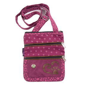 Nijens Gassi-Umhängetasche mit waschbarer Leckerlitasche Stoff Rosa