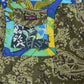 Nijens Wenderock XL Damen Rock aus Stoff mit floralen Motive Blau-Grün 2
