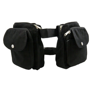 Nijens Doppelte Gassi-Tasche Leckerli-Beutel (Schwarz Uni) für Hundetraining 2