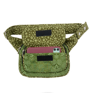 Nijens Multifach-Gassi-Tasche für Hunde Wanderung (Pfoten-Design Olive) 2