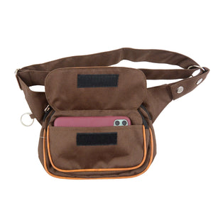 Nijens Wasserabweisende Multifunktionale Gassi-Tasche (Nylon Braun) S-XXXL für Hunde Wanderung 2