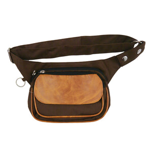 Nijens Wasserabweisende Multifunktionale Gassi-Tasche (Nylon Braun) S-XXXL für Hunde Wanderung