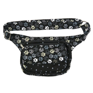 Nijens Multifunktionale Gassi-Tasche S-XXXL für Hunde (Pfoten-Muster)