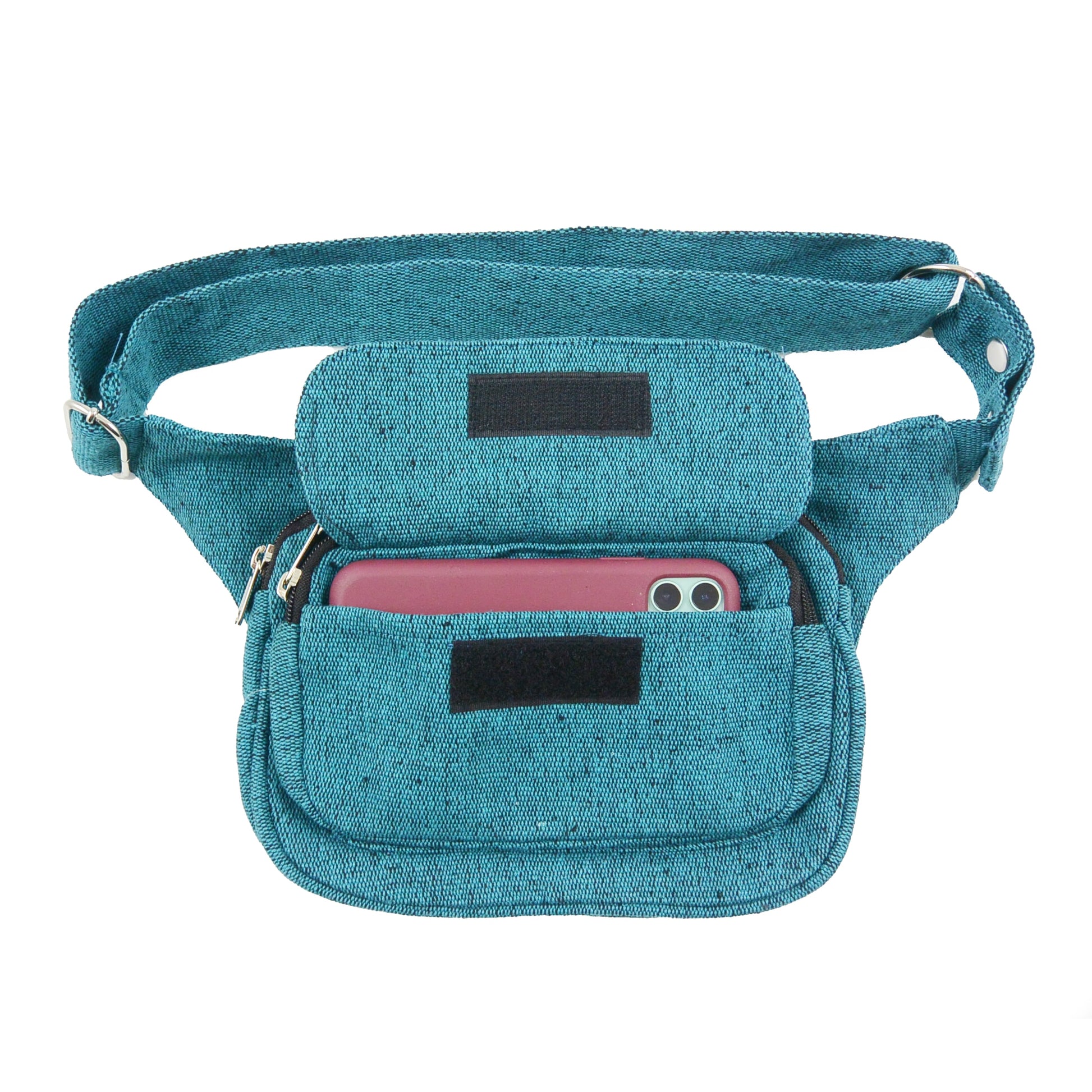 Nijens Hüfttasche Multifunktionale Gassi-Tasche S-XXXL für Hunde Wanderung (Cyan Two Tone 21) 2