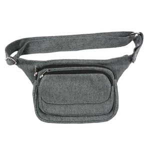 Nijens Hüfttasche Multifunktionale Gassi-Tasche Stoff Grau