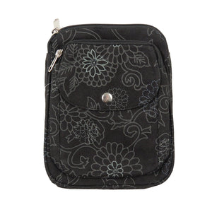 Nijens große Beuteltasche mit Schlaufen Stoff Black Flowers