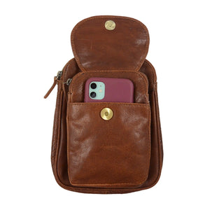 Nijens Beuteltasche Gassi-Tasche Leder Brandy für Hunde 2