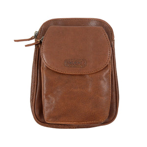 Nijens Beuteltasche Gassi-Tasche Leder Brandy für Hunde