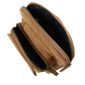 Nijens Beuteltasche Leder TAN - Tasche für Hundetraining 2