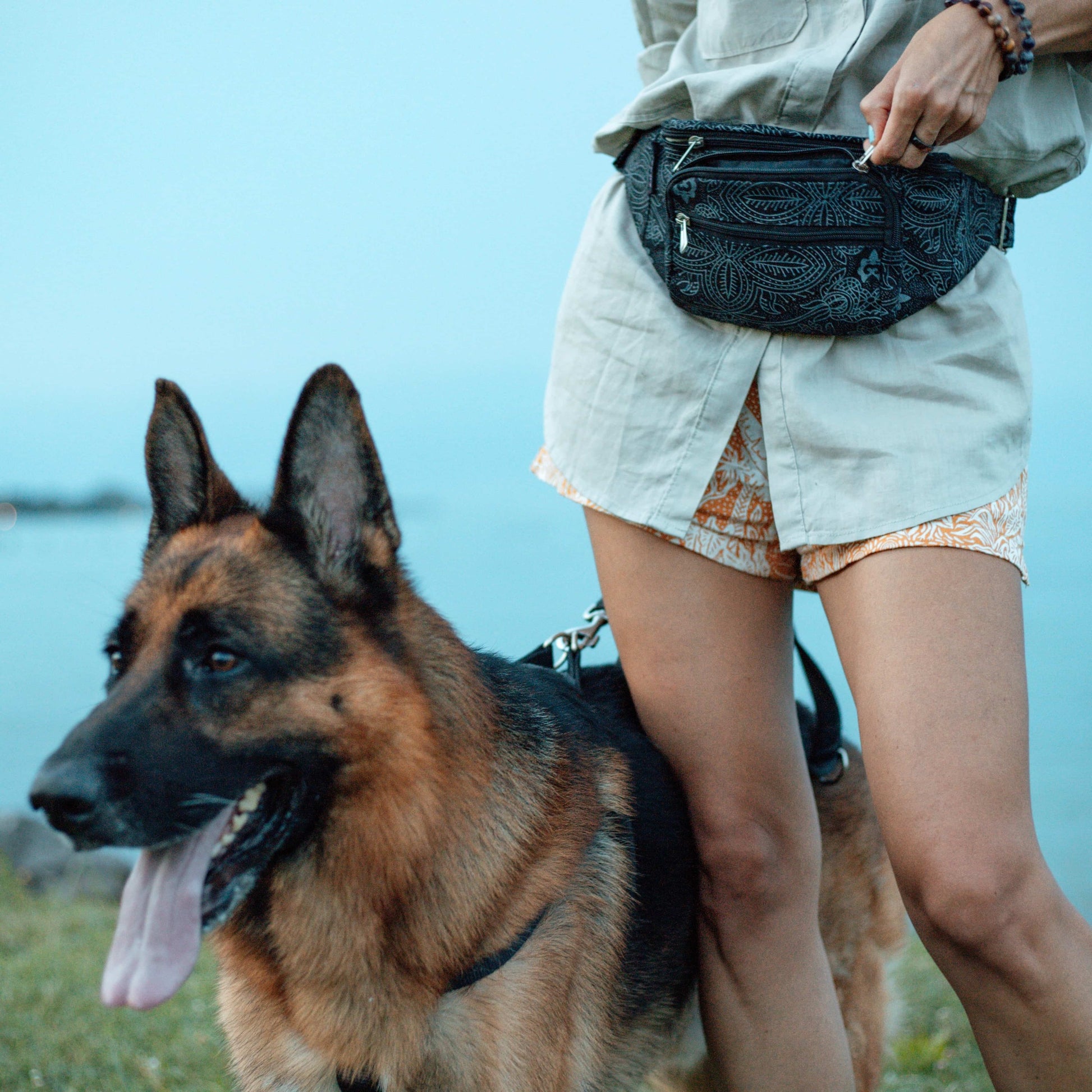 Nijens Bum-Bag Gassi-Tasche für Hundetraining Stoff Charcoal 2